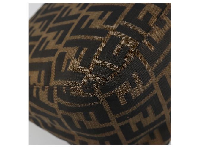 Borsa a tracolla FENDI Zucca Canvas Mamma Baguette Marrone Argento Auth 195494V - vista 17