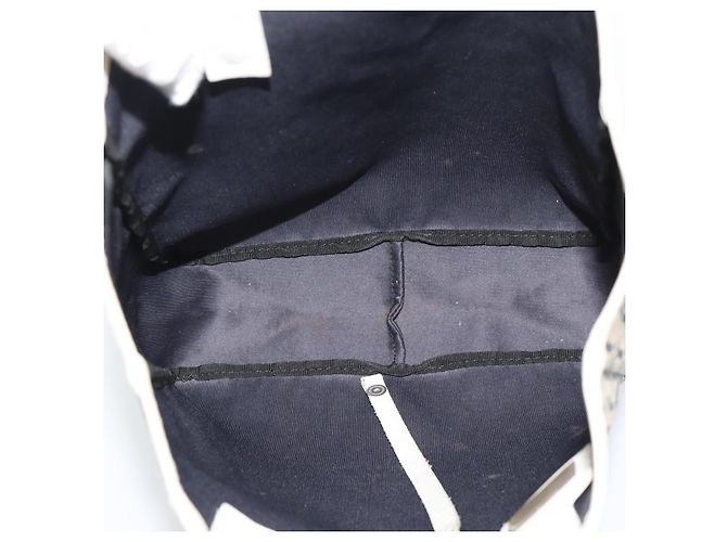 FENDI Zucchino Canvas Tote Bag Navy Silver 8BH006 Auth 194069 Silber Marineblau - Ansicht 11