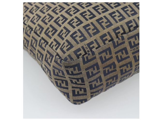FENDI Zucchino Canvas Tote Bag Navy Silver 8BH006 Auth 194069 Silber Marineblau - Ansicht 16
