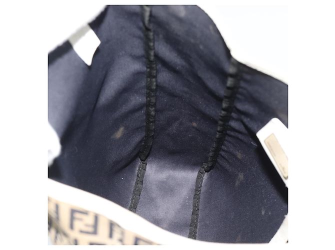 FENDI Zucchino Canvas Tote Bag Navy Silver 8BH006 Auth 194069 Silber Marineblau - Ansicht 17