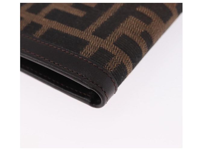FENDI Zucca Canvas Bifold Wallet Black Brown Auth 195739V - view 16