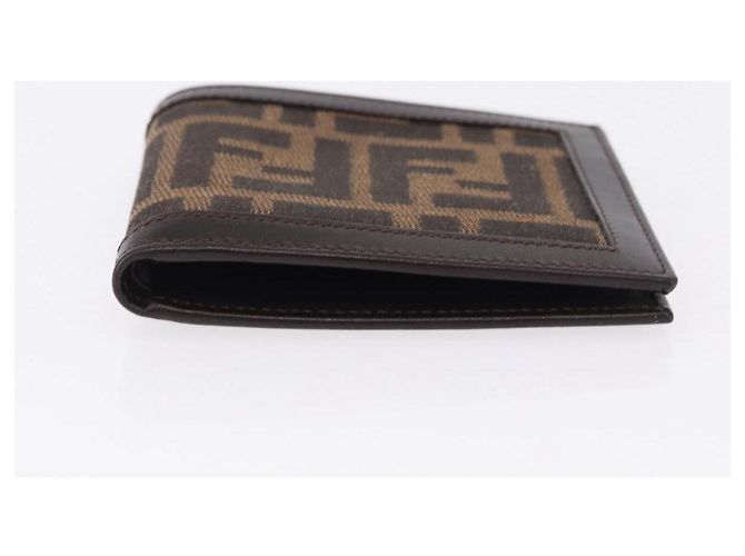 FENDI Zucca Canvas Bifold Wallet Black Brown Auth 195739V - view 6