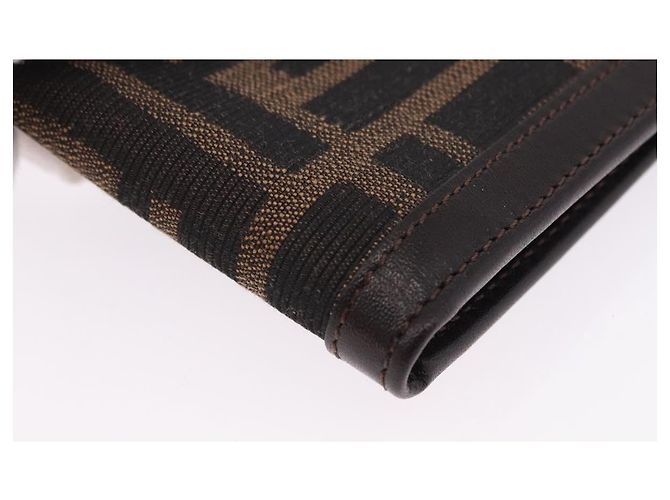 FENDI Zucca Canvas Bifold Wallet Black Brown Auth 195739V - view 7