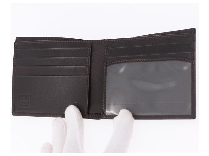 FENDI Zucca Canvas Bifold Wallet Black Brown Auth 195739V - view 8