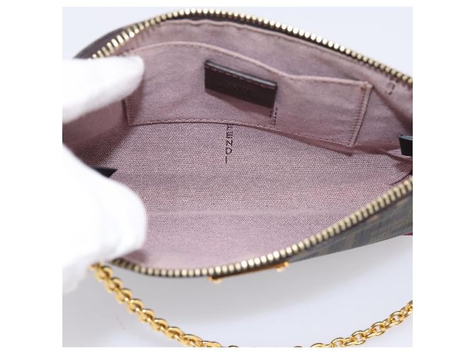Portadocumenti FENDI Zucca Canvas PVC Marrone Nero 8BS073 Auth 195954V - vista 10