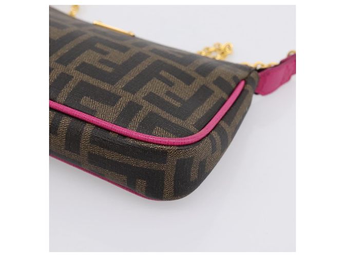 Portadocumenti FENDI Zucca Canvas PVC Marrone Nero 8BS073 Auth 195954V - vista 14