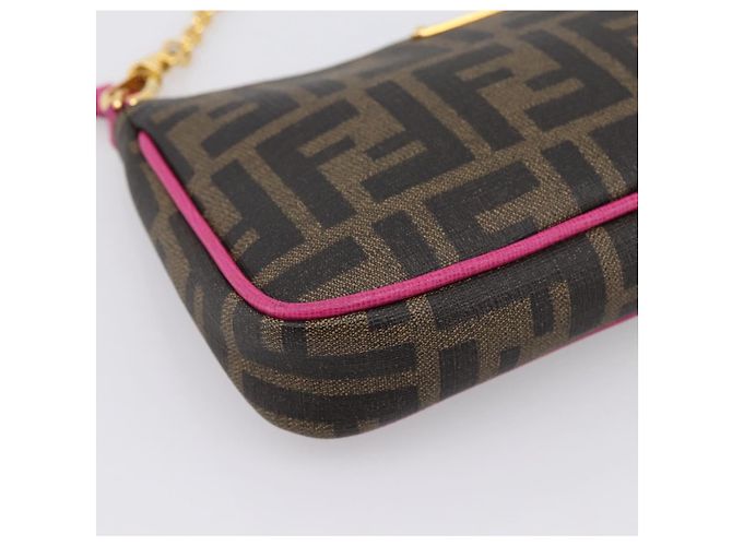 Portadocumenti FENDI Zucca Canvas PVC Marrone Nero 8BS073 Auth 195954V - vista 15