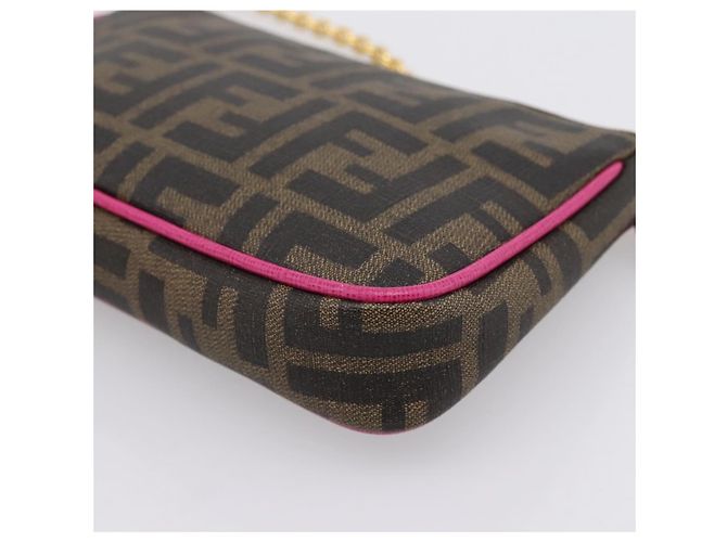 Portadocumenti FENDI Zucca Canvas PVC Marrone Nero 8BS073 Auth 195954V - vista 16