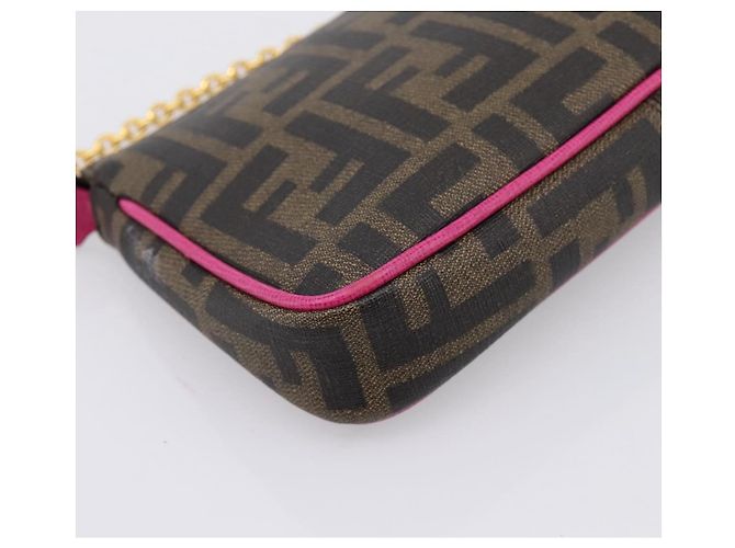 Portadocumenti FENDI Zucca Canvas PVC Marrone Nero 8BS073 Auth 195954V - vista 17