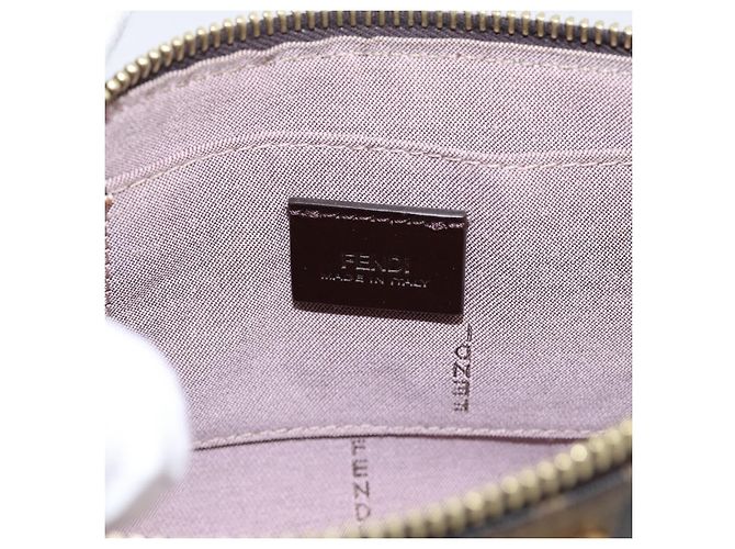 Portadocumenti FENDI Zucca Canvas PVC Marrone Nero 8BS073 Auth 195954V - vista 19