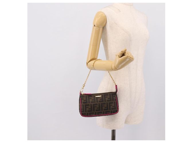 Portadocumenti FENDI Zucca Canvas PVC Marrone Nero 8BS073 Auth 195954V - vista 23
