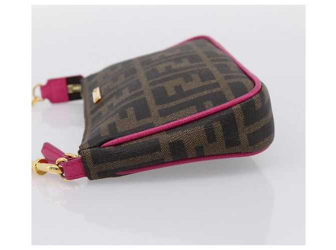 Portadocumenti FENDI Zucca Canvas PVC Marrone Nero 8BS073 Auth 195954V - vista 3
