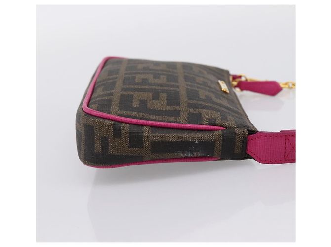 Portadocumenti FENDI Zucca Canvas PVC Marrone Nero 8BS073 Auth 195954V - vista 4