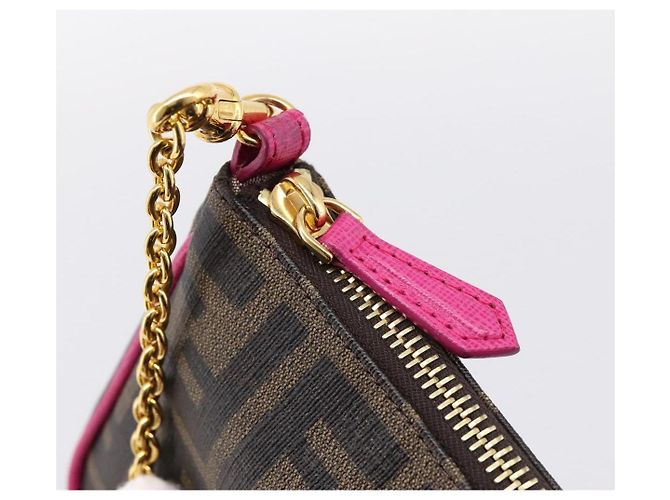 Portadocumenti FENDI Zucca Canvas PVC Marrone Nero 8BS073 Auth 195954V - vista 9