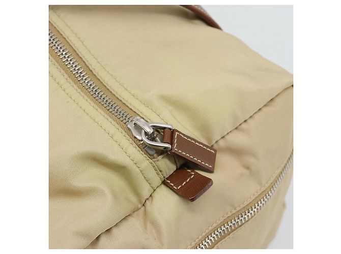 Borsa a Mano PRADA Nylon Beige Silver Auth 194328A Argento - vista 10