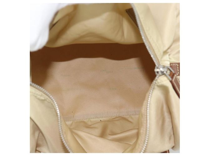 Borsa a Mano PRADA Nylon Beige Silver Auth 194328A Argento - vista 11