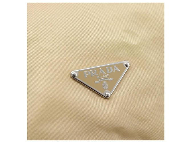 Borsa a Mano PRADA Nylon Beige Silver Auth 194328A Argento - vista 17
