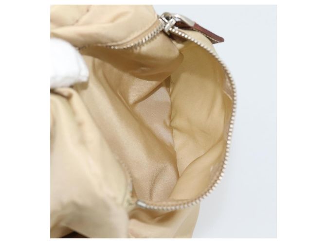 Borsa a Mano PRADA Nylon Beige Silver Auth 194328A Argento - vista 21