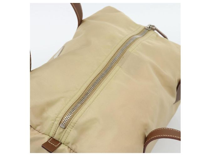 Borsa a Mano PRADA Nylon Beige Silver Auth 194328A Argento - vista 6