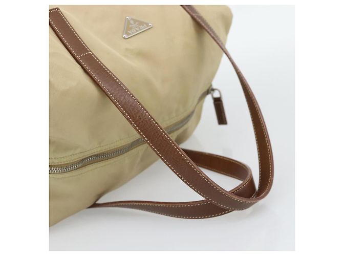 Borsa a Mano PRADA Nylon Beige Silver Auth 194328A Argento - vista 7