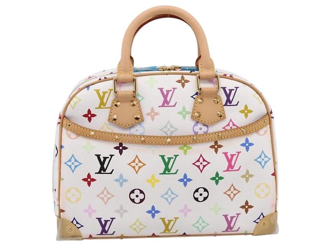 LOUIS VUITTON Monogram Multicolor Trouville Hand Bag White M92663 Auth 196798SM Bianco - vista 13