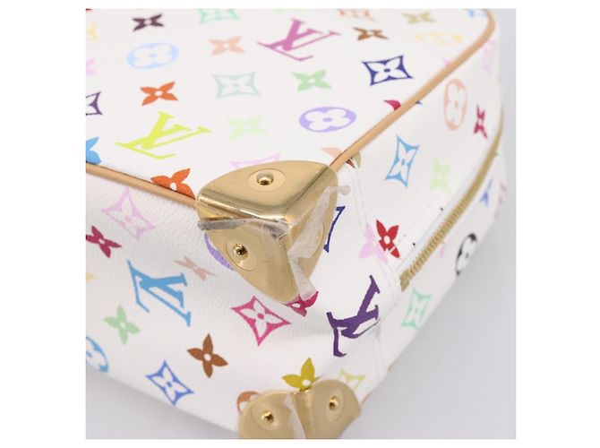 LOUIS VUITTON Monogram Multicolor Trouville Hand Bag White M92663 Auth 196798SM Bianco - vista 15