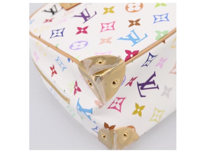 LOUIS VUITTON Monogram Multicolor Trouville Hand Bag White M92663 Auth 196798SM Bianco - vista 16