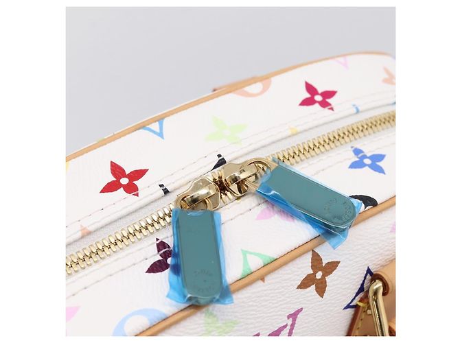 LOUIS VUITTON Monogram Multicolor Trouville Hand Bag White M92663 Auth 196798SM Bianco - vista 17