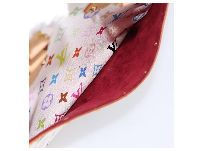LOUIS VUITTON Monogram Multicolor Trouville Hand Bag White M92663 Auth 196798SM Bianco - vista 22