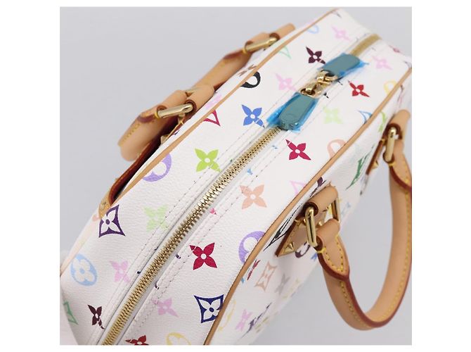 LOUIS VUITTON Monogram Multicolor Trouville Hand Bag White M92663 Auth 196798SM Bianco - vista 6