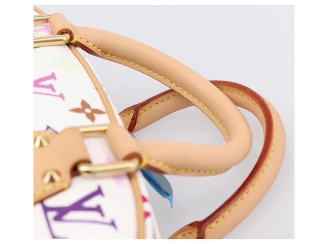 LOUIS VUITTON Monogram Multicolor Trouville Hand Bag White M92663 Auth 196798SM Bianco - vista 8