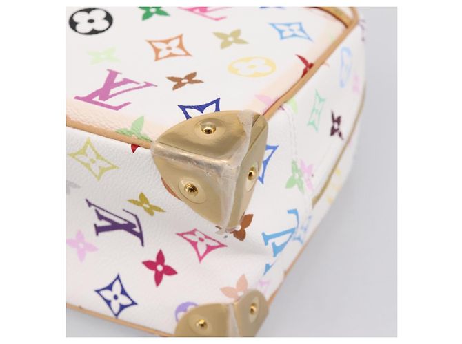 LOUIS VUITTON Monogram Multicolor Trouville Hand Bag White M92663 Auth 196798SM Bianco - vista 9