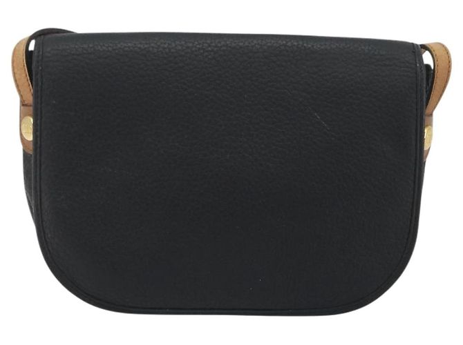 Borsa a tracolla Christian Dior in pelle nera e oro Auth 194288A Nero D'oro - vista 2