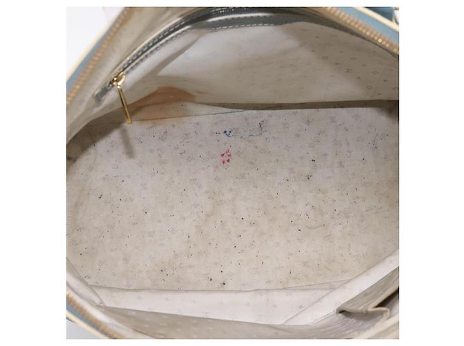LOUIS VUITTON Borsa a Mano Suhari Lockit PM Pelle Blu Oro M95434 LV Auth bs36420 - vista 11