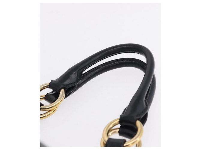 Borsa a Mano Miu Miu in Pelle 2way Nero Oro Auth 196793V D'oro - vista 14