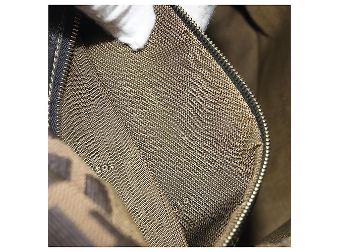 Sac à épaule FENDI Zucca Canvas Mamma Baguette Marron Ton Or Auth 195437 - vue 12