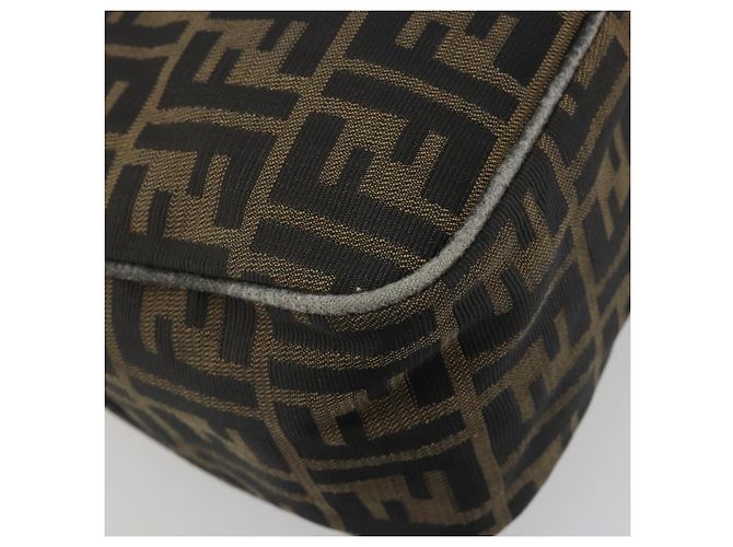 Sac à épaule FENDI Zucca Canvas Mamma Baguette Marron Ton Or Auth 195437 - vue 16