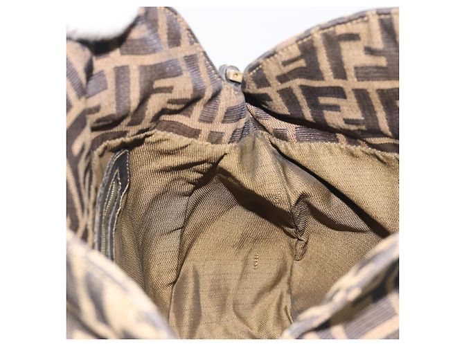 Sac à épaule FENDI Zucca Canvas Mamma Baguette Marron Ton Or Auth 195437 - vue 20