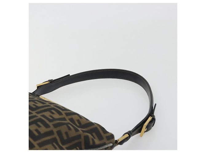 Sac à épaule FENDI Zucca Canvas Mamma Baguette Marron Ton Or Auth 195437 - vue 8