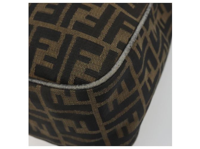 Sac à épaule FENDI Zucca Canvas Mamma Baguette Marron Ton Or Auth 195437 - vue 9