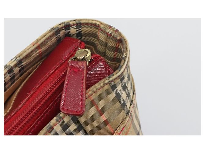 Borsa a mano BURBERRY Nova Check Canvas Beige Auth 195651 - vista 10