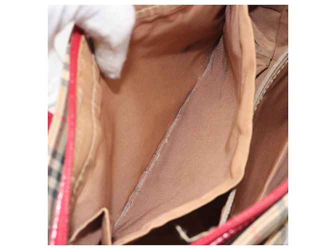 Borsa a mano BURBERRY Nova Check Canvas Beige Auth 195651 - vista 12