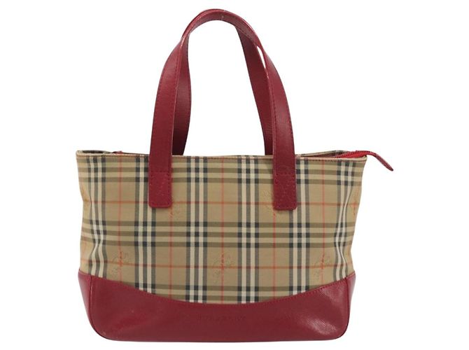 Borsa a mano BURBERRY Nova Check Canvas Beige Auth 195651 - vista 13