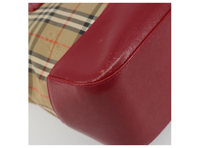 Borsa a mano BURBERRY Nova Check Canvas Beige Auth 195651 - vista 14