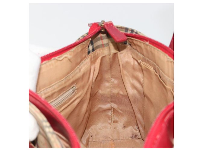 Borsa a mano BURBERRY Nova Check Canvas Beige Auth 195651 - vista 17