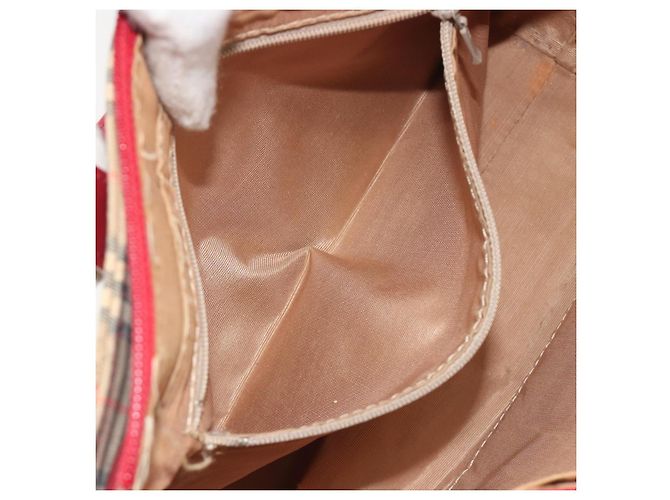 Borsa a mano BURBERRY Nova Check Canvas Beige Auth 195651 - vista 20