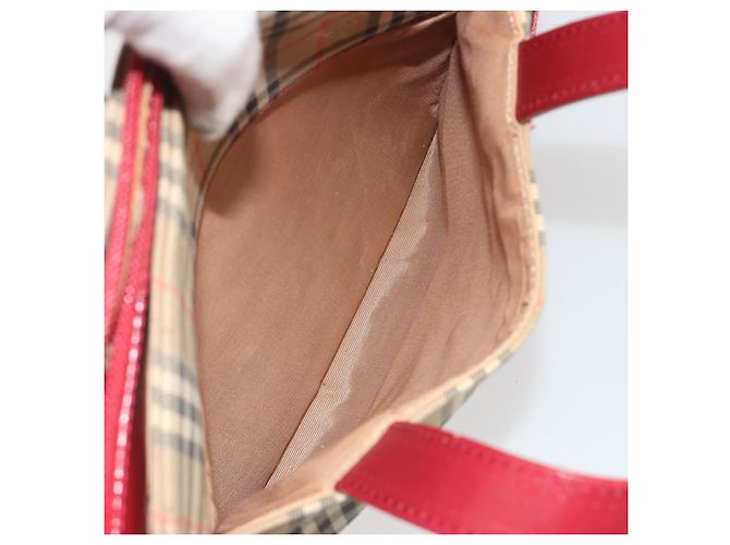 Borsa a mano BURBERRY Nova Check Canvas Beige Auth 195651 - vista 21