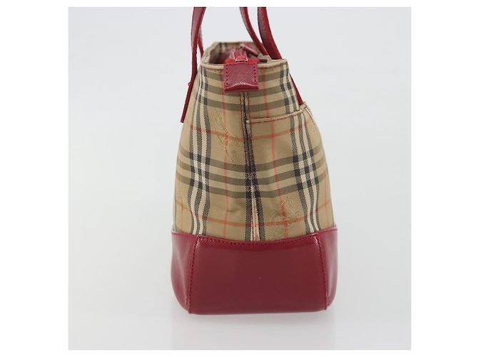 Borsa a mano BURBERRY Nova Check Canvas Beige Auth 195651 - vista 3