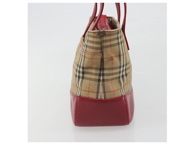 Borsa a mano BURBERRY Nova Check Canvas Beige Auth 195651 - vista 4