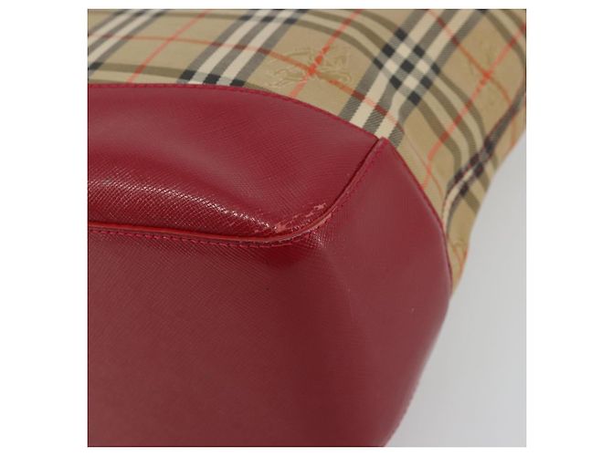 Borsa a mano BURBERRY Nova Check Canvas Beige Auth 195651 - vista 9